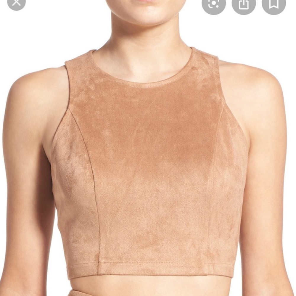 Faux Suede Crop Top